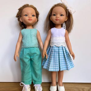 Handmade Cotton Doll Clothes Set for Paola Reina 13 Inch Doll