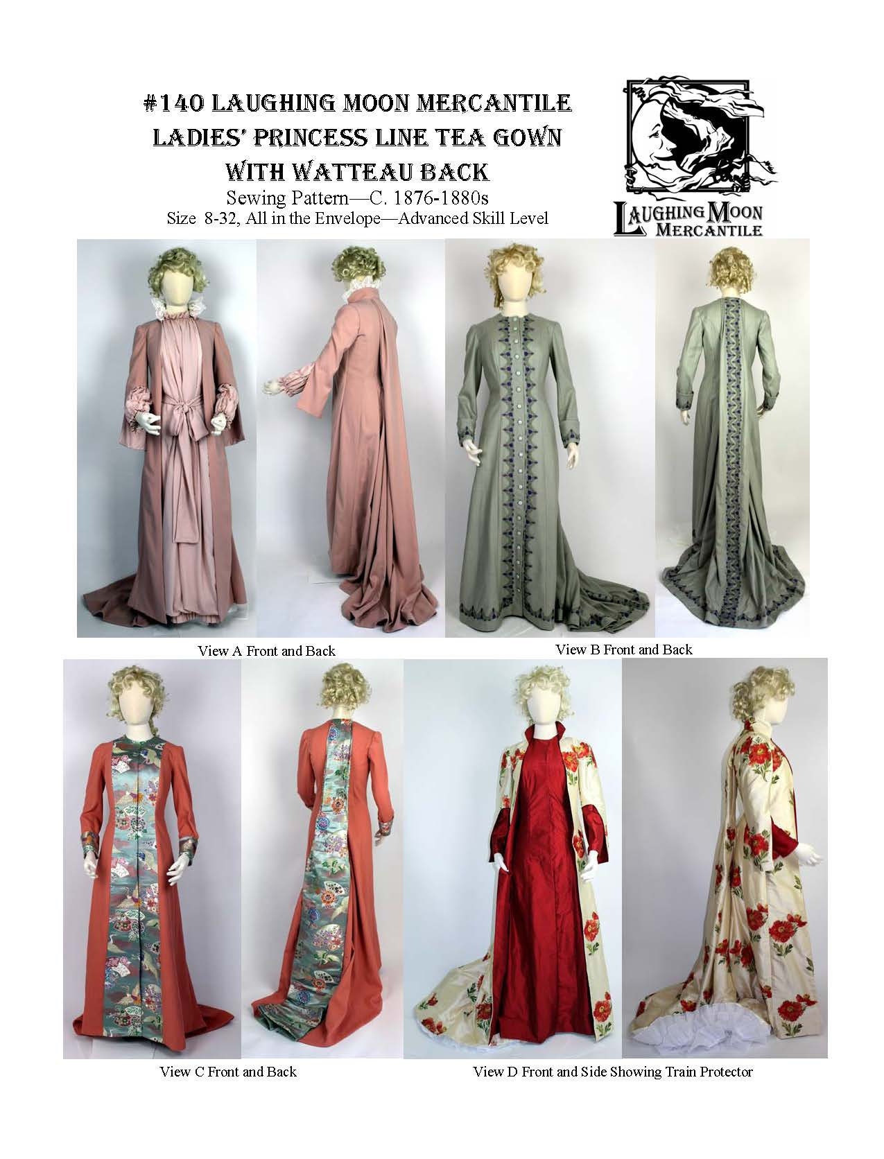 Early 1910s Tea Gown Sewing Pattern Bust 38 B38 May Manton Reproduction, 8109