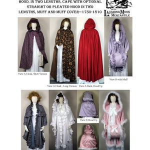 135 Ladies' Georgian/Regency Cape, Mantle, and Muff - Download of Laughing Moon Mercantile #135