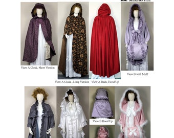 135 Ladies' Georgian/Regency Cape, Mantle, and Muff - Download of Laughing Moon Mercantile #135