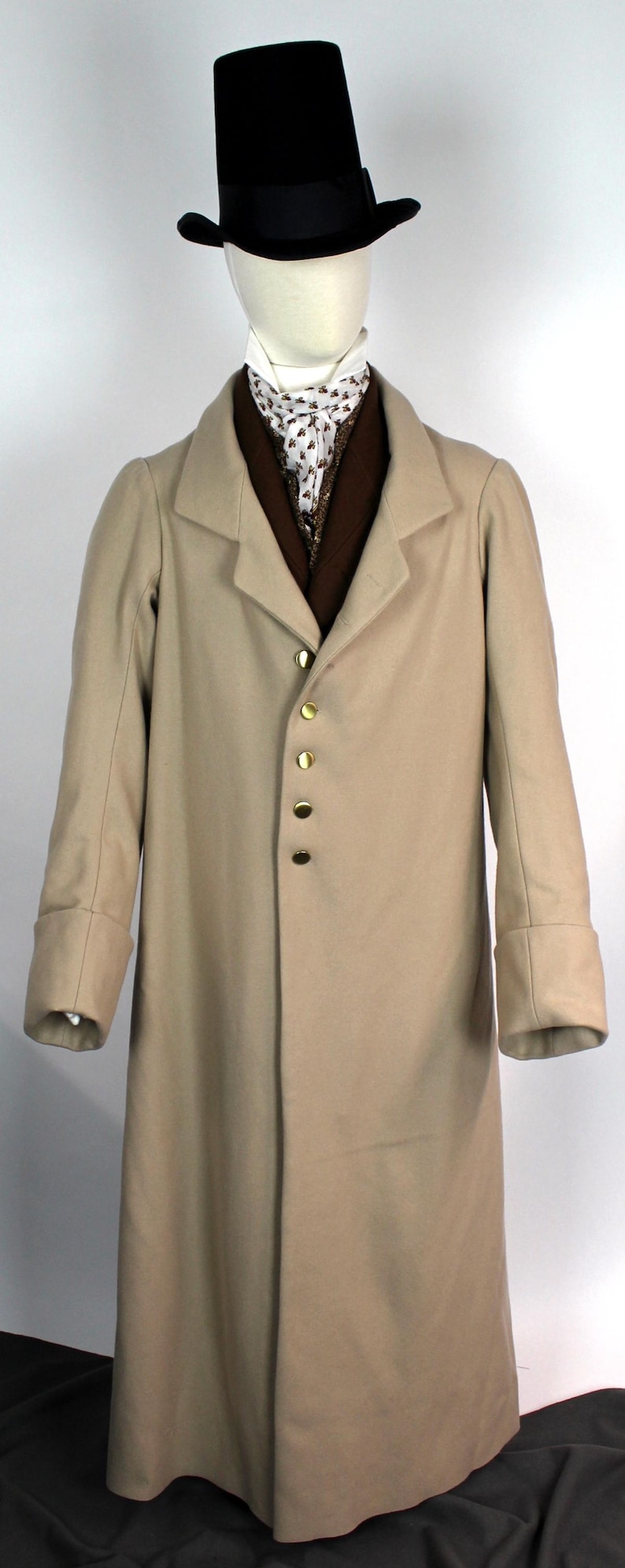 136-A Men's Regency & Georgian Greatcoat and Garrick - Etsy