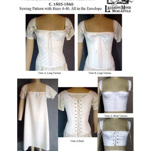 115 Regency and Romantic Eras Corset with Chemise - Corded or Theatrical Versions - Long and Short -Now Garment and Size Layers Selectable!