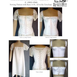 115 Regency and Romantic Eras Corset with Chemise - Corded or Theatrical Versions - Long and Short -Now Garment and Size Layers Selectable!