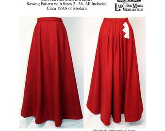 101 Victorian Walking Skirt with Pocket in three lengths - Laughing Moon Mercantile