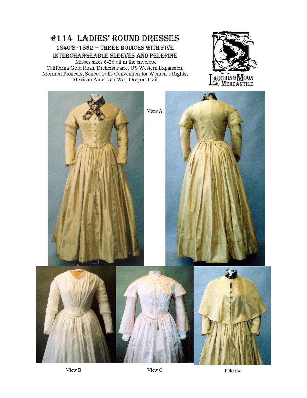 1840S Dress Pattern OdellRene