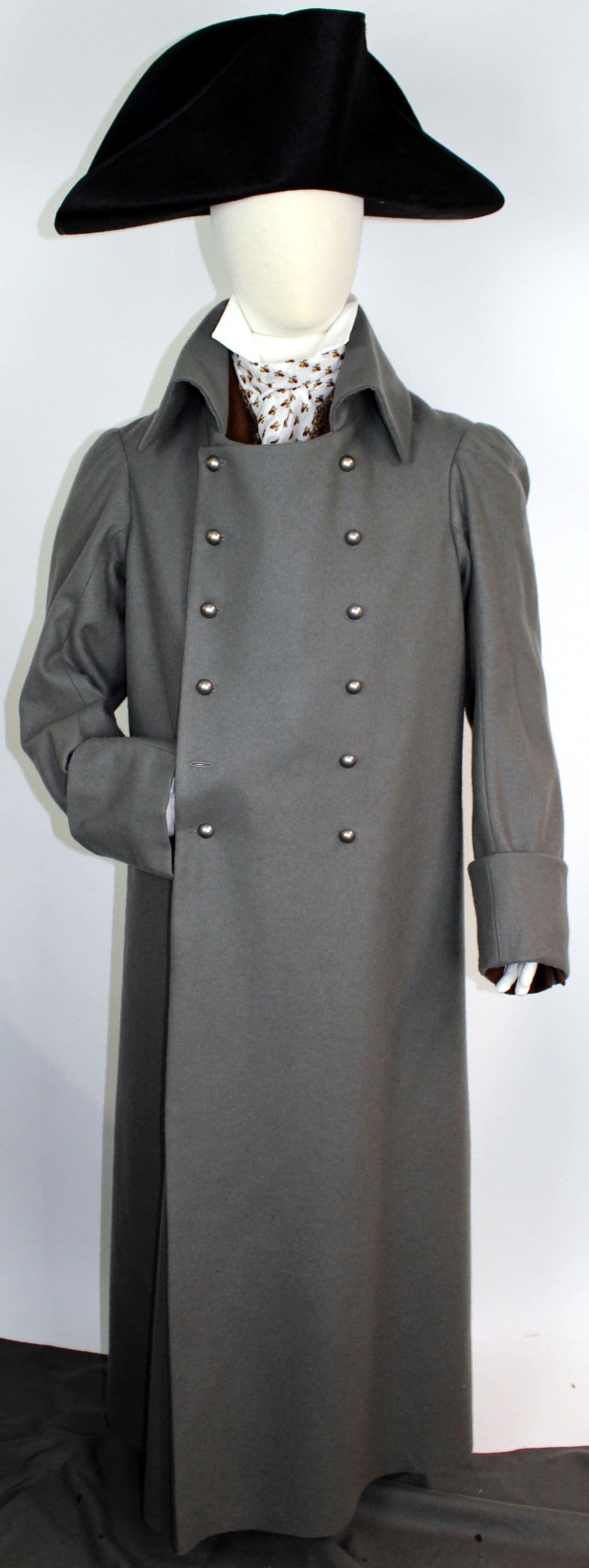 【 VINTAGE 】 Napoleon Trench Coat Emperor Napoleon Bonaparte Overcoat | Joaquin Phoenix Frock