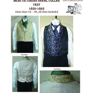 LMM-4 Herren Viktorianische Schalkragen Weste Laughing Moon Mercantile