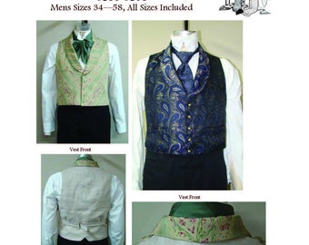 LMM4 Men's Victorian Shawl Collar Vest Laughing Moon Mercantile