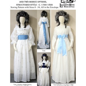 133 Robe en Chemise with Optional Train with 2 Sleeve Options - Download of Lauging Moon Mercantile