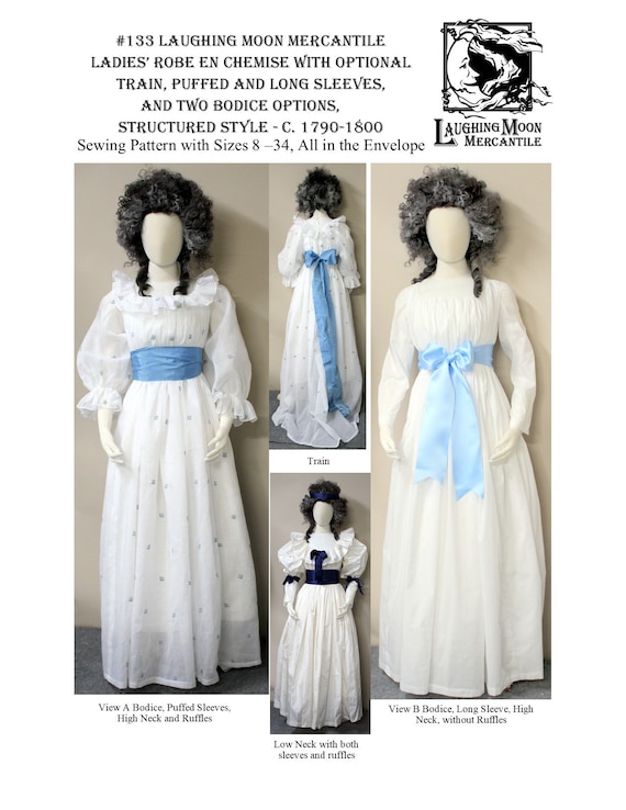 133 Robe En Chemise With Optional Train With 2 Sleeve Options