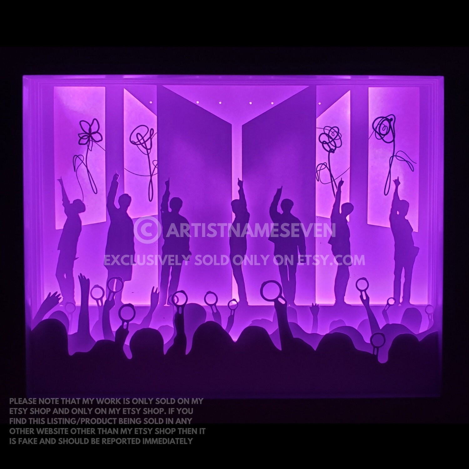 BTS - [HANDMADE]  Love Yourself Concert Wooden Light Box