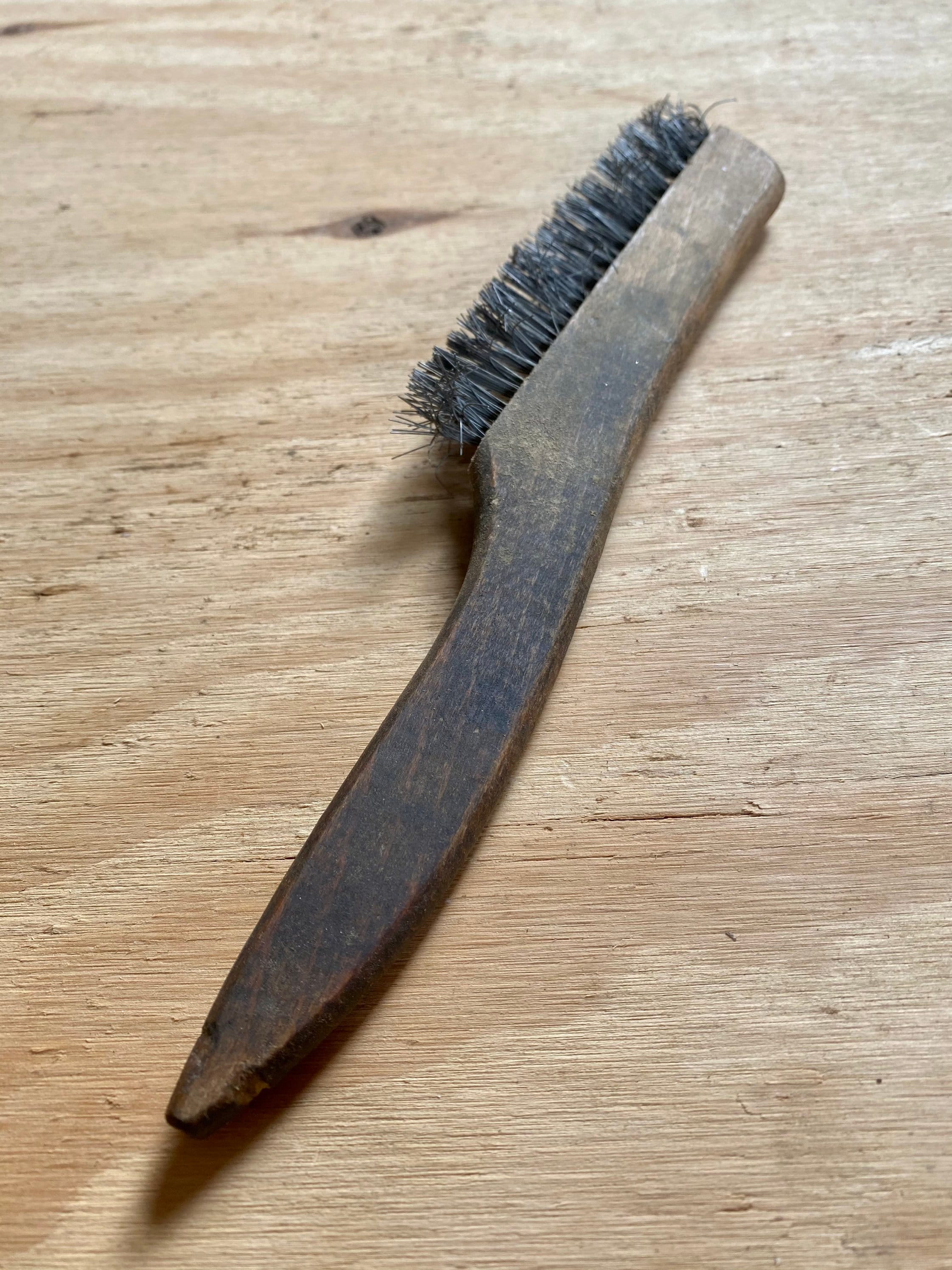 Wire Brush with Wooden Handle Vintage Etsy
