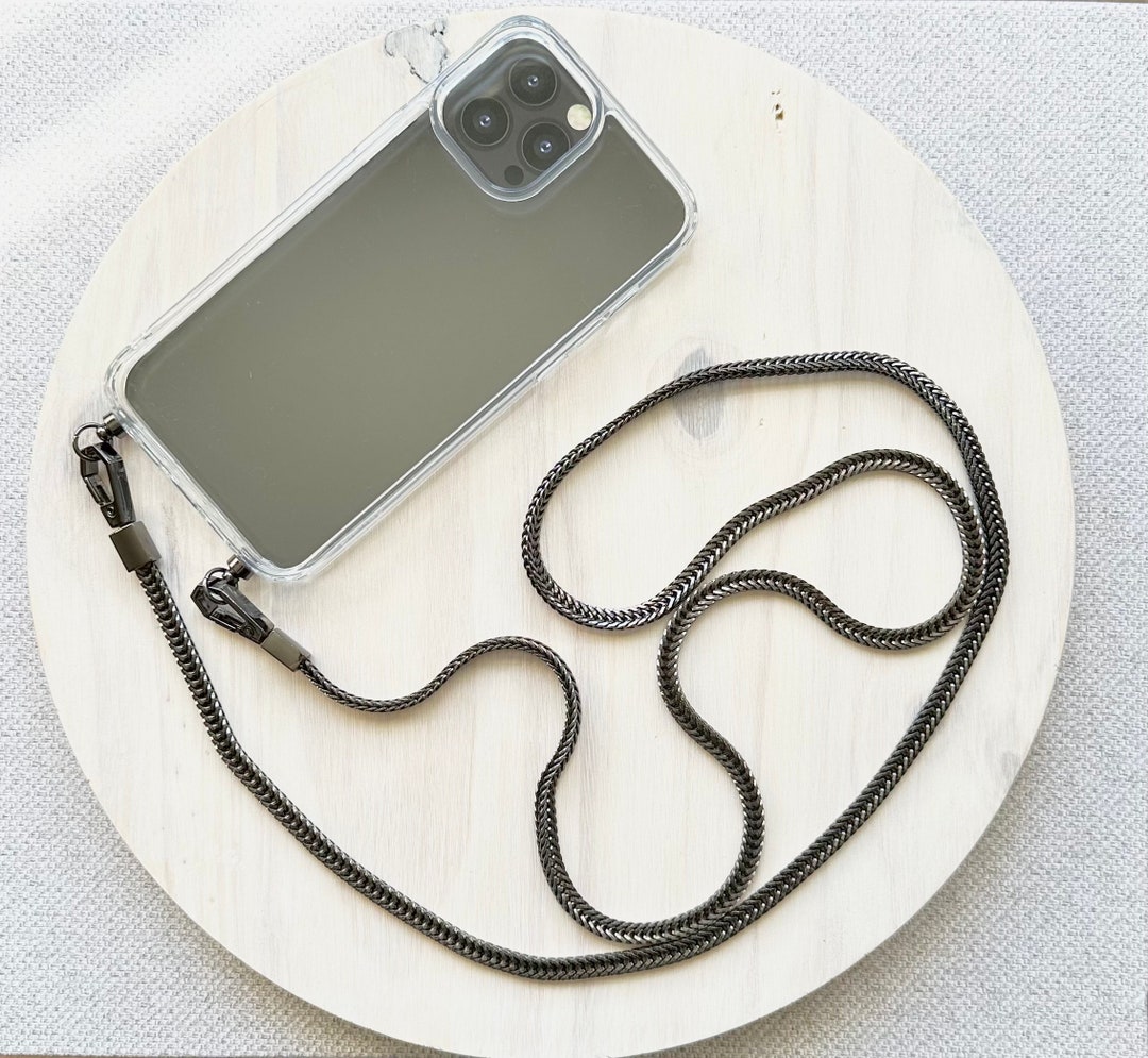 Gunmetal Crossbody Phone Chain Strap - 48 Inch - Etsy