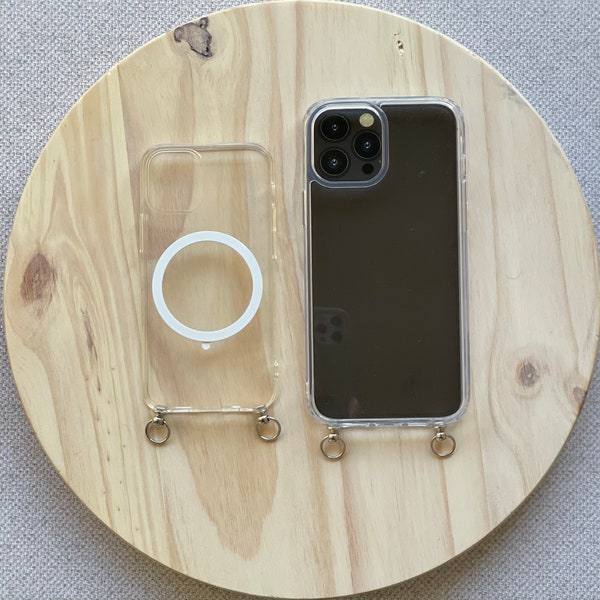 IPhone Clear Case With Rings For Phone Chain or Strap•MagSafe Case With Rings For Chain or Strap•Clear Case With Eyelets