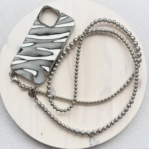 Phone Strap with Acrylic Beads – Color-Safe, Lightweight & Strong – Handmade Lanyard Charm for Any Phone Case