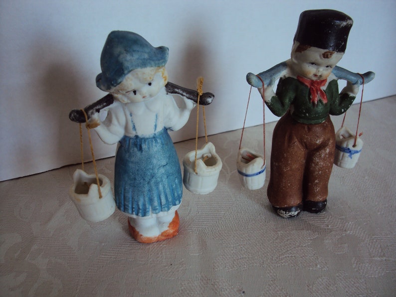 Ceramic Dutch Figurines Ceramic Figurines Ceramic Dutch Boy Ceramic Dutch Girl Ceramic Knick Knacks