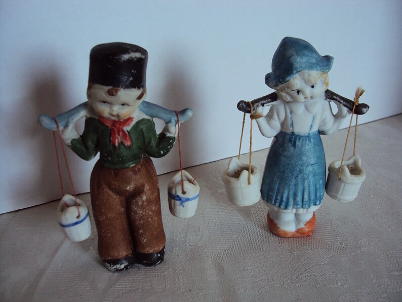 Ceramic Dutch Figurines Ceramic Figurines Ceramic Dutch Boy Ceramic Dutch Girl Ceramic Knick Knacks