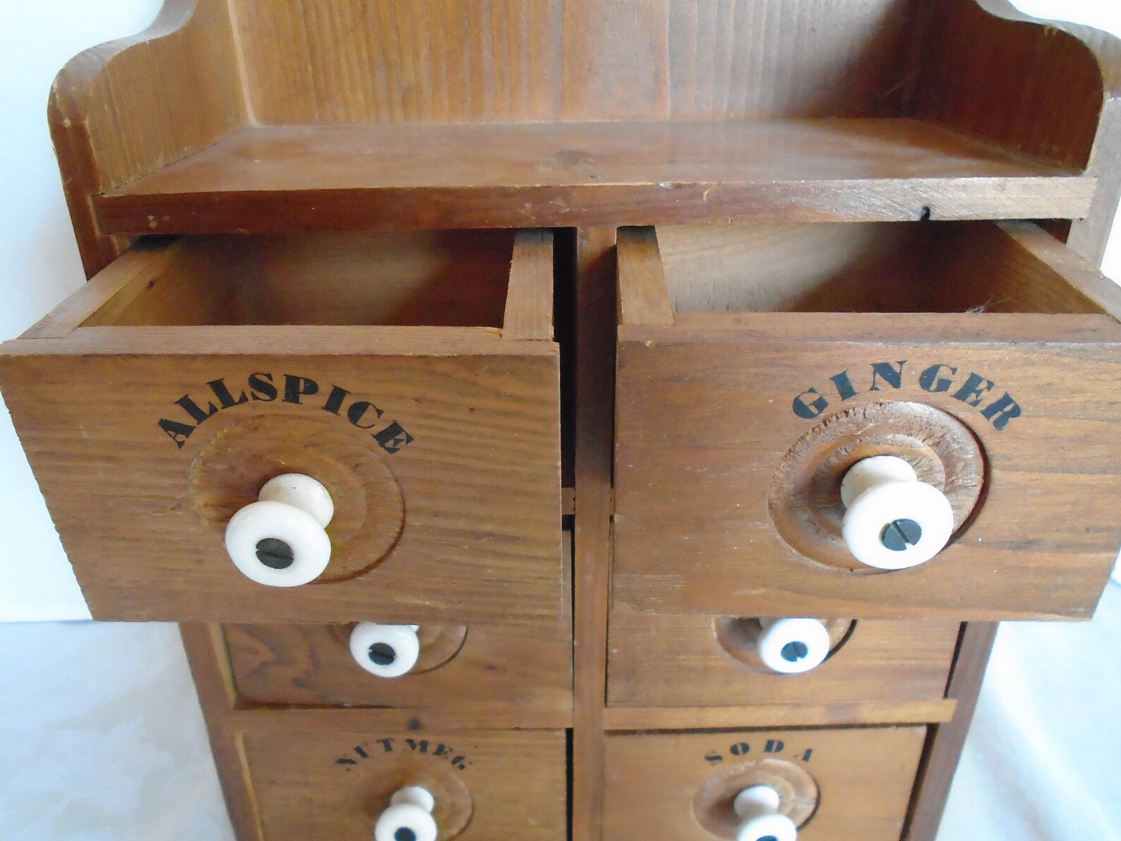 Vintage Spice Box Old Spice Box Primitive Spice Box Wall Etsy