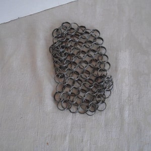 Antique Chain Link Metal Wire Pot Scrubber Kitchen Tool 1900