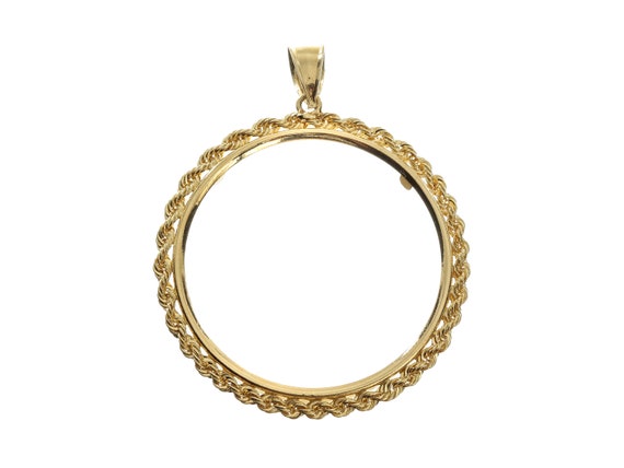 Classic Accessory Circle-Shaped Pendant on 14k So… - image 1