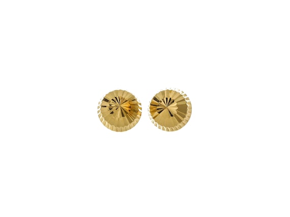 Appealing 14k Solid Gold Half Circle Stud Earrings