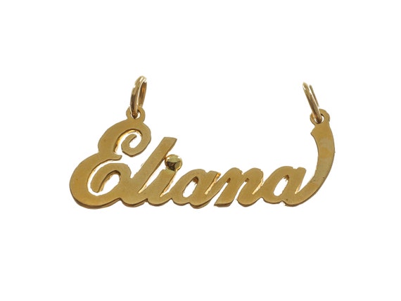 Charming 14k Solid Gold 'Eliana' Personalized Pen… - image 1