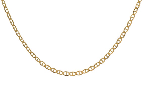 Appealing 14k Solid Gold Gucci Chain Necklace 21.… - image 1