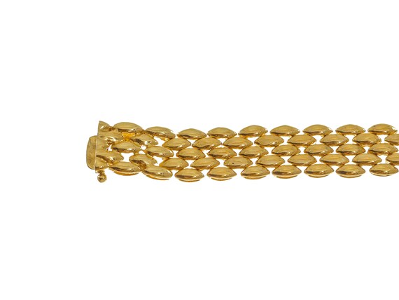 Vintage 14k Two-Tone Gold Ruby Bracelet – 7.5" - image 2