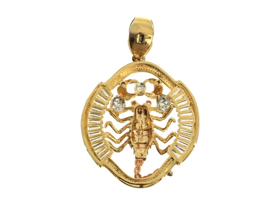 Exotic Design 14k Solid Gold Three-Tone Scorpion … - image 2