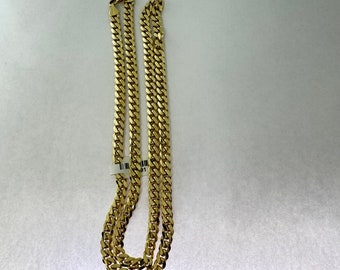 Buy 14k Solid Yellow Gold Cuban Chain Necklace 12 Inch Online in