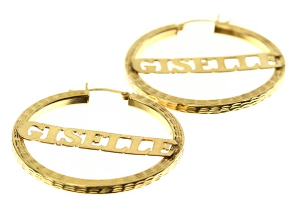 Giselle Hoops 14K Solid Gold Earrings - 14K Solid… - image 1