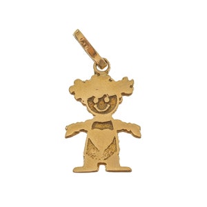 Unique Design 10k Solid Gold Baby Girl Pendant - 10k Solid Yellow Gold - HX67