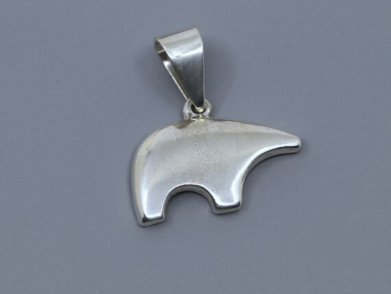 Vintage Solid Silver Ant Eater Pendant - Silver -… - image 2