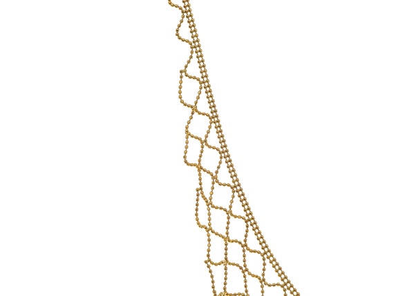 Classic 14k Solid Yellow Gold Bead Chain Necklace… - image 2