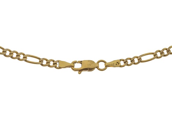 Iconic 14k Solid Gold Figaro Chain Necklace for W… - image 3