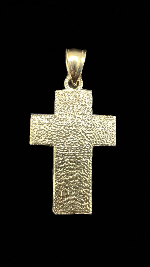 Padre Nuestro Prayer 14K Solid Gold Cross Religio… - image 2