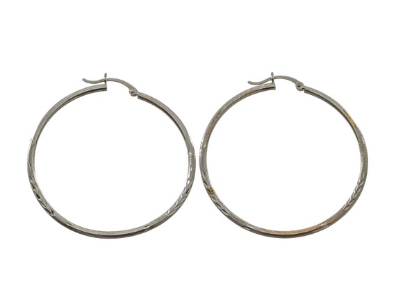 Appealing 14k Solid Gold Simple Design Hoop Earrin