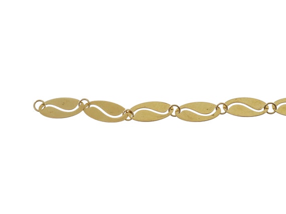 Stunning 14k Solid Gold Oval-Shaped Charm Bracele… - image 2