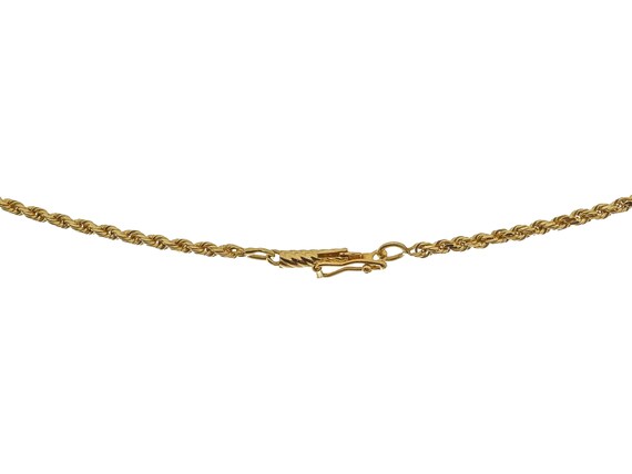 Sophisticating 14k Solid Gold Thin Rope Chain Nec… - image 3