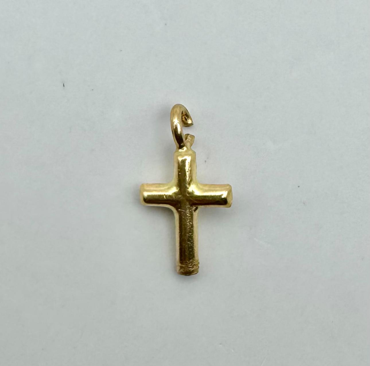 Charming 10k Solid Gold Jesus Cross Religious Pendant - 10k