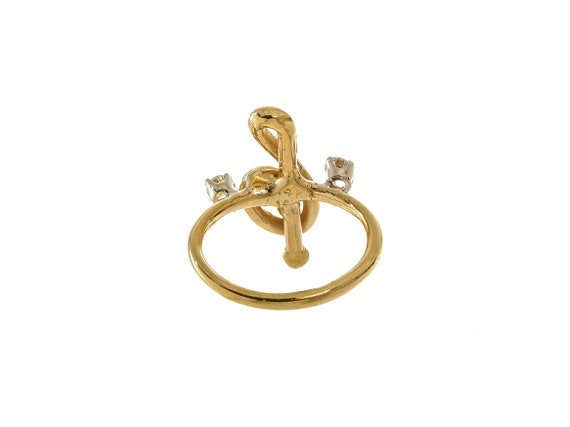 14k Solid Gold Music Note Ring - Size 2 3/4 - image 3