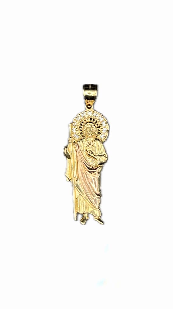 Fascinating 14k Solid Gold San Judas Tadeo Religio