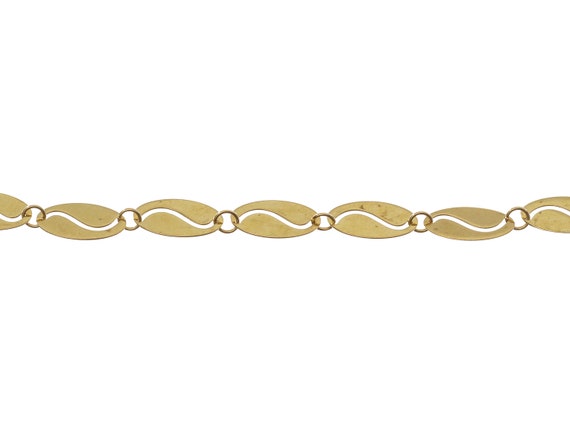 Stunning 14k Solid Gold Oval-Shaped Charm Bracele… - image 3