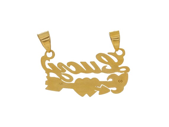 Lovely 14k Solid Gold 'Lucy' Personalized Pendant… - image 2