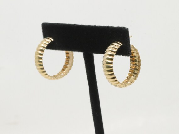 Vintage Fashion 10K Yellow Gold Push-Back Earring… - image 4