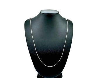 14k White Gold Rope Chain Necklace, 20 inch Solid Gold