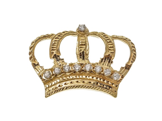 Exotic Extremely Large Crown-Shaped Ring with Gem… - image 1