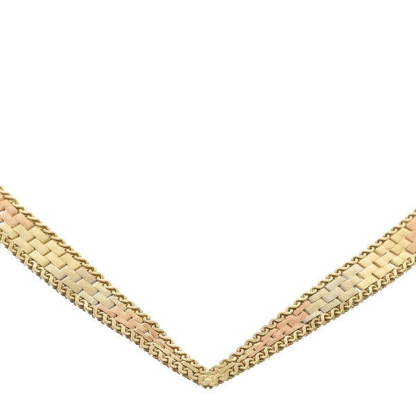 Round Graduated V-Necklace