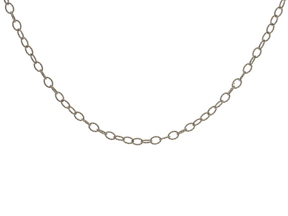 Fascinating 14k Solid Gold Cable Chain Necklace f… - image 1