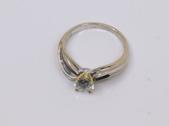 14Karat Yellow & White Gold Engagement Ring with … - image 6